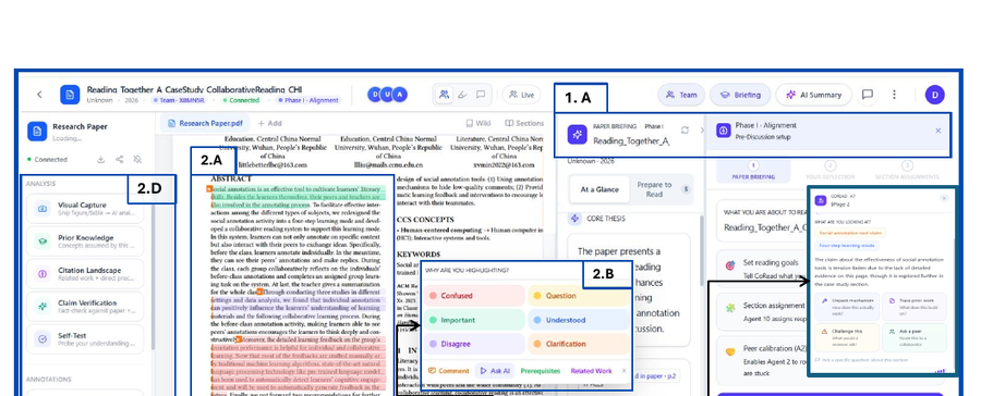 CoRead: Using Implicit Behavioural Signals for Mixed-Initiative AI Support in Collaborative Academic Reading